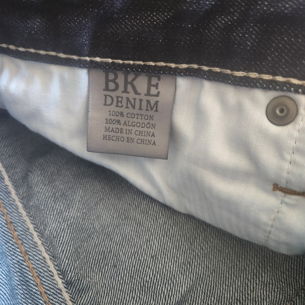 Men's BKE Dark Wash Aiden‎ Straight 31L Jeans - Picture 6 of 10